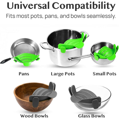 Kitchen Strainer Clip Style Pot Pasta