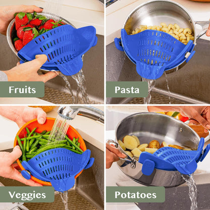 Kitchen Strainer Clip Style Pot Pasta
