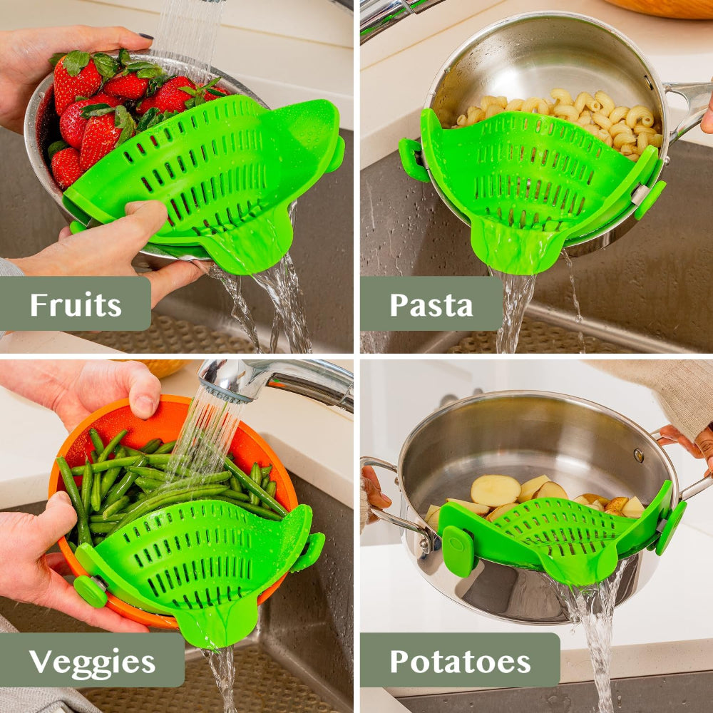 Kitchen Strainer Clip Style Pot Pasta