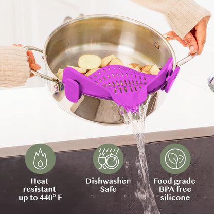 Kitchen Strainer Clip Style Pot Pasta