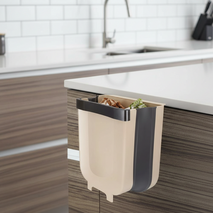 Kitchen Trash Can Hanging Foldable Plastic