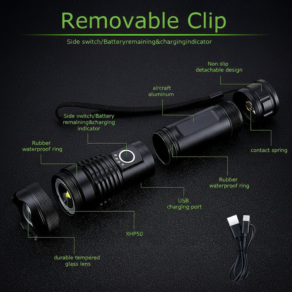 Flashlight Rechargeable LED Tactical
