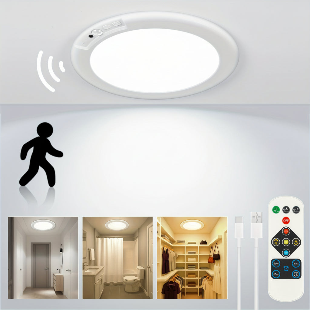 Ceiling Light Motion Sensor Rechargeable LED