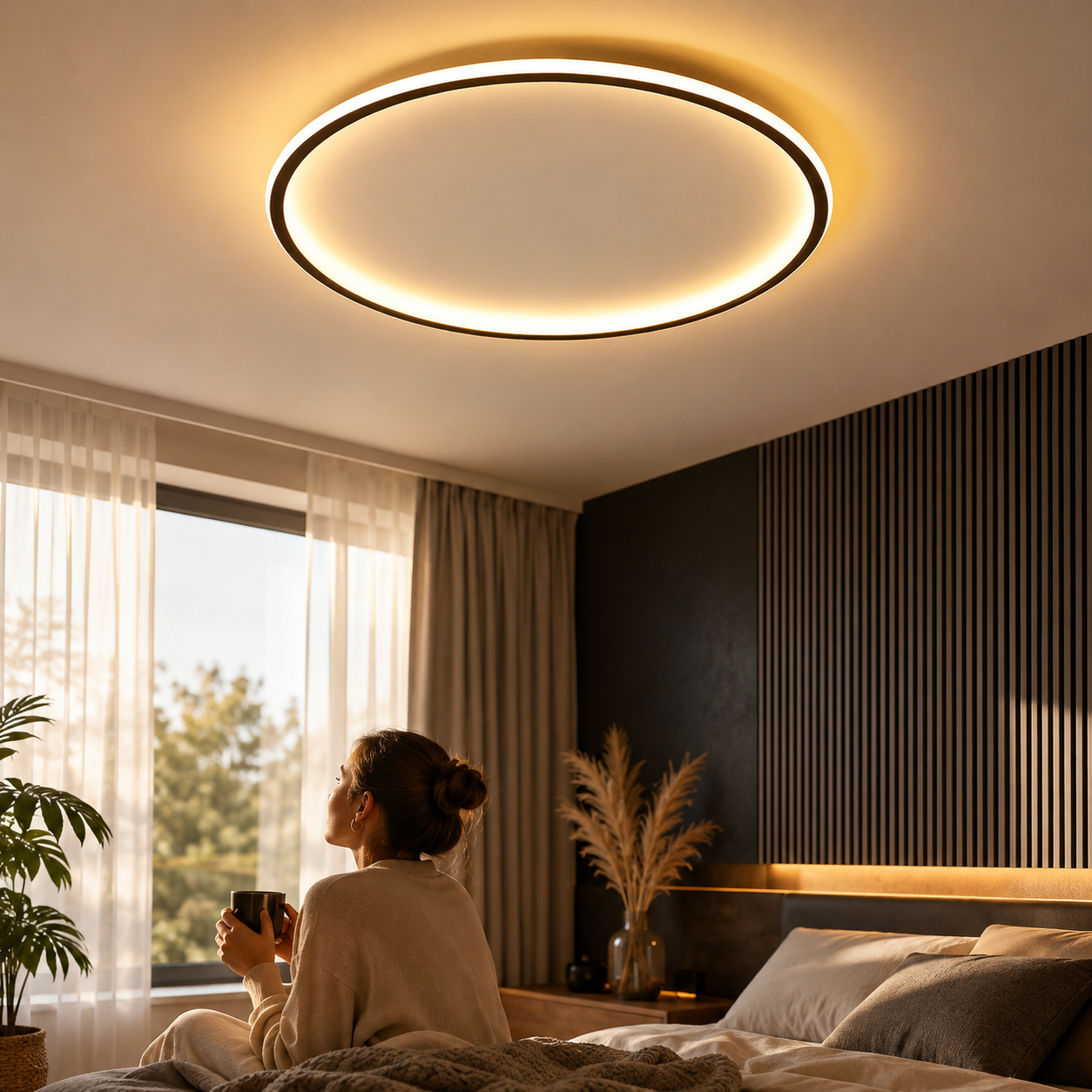 LED Ceiling Light Warm White Round Modern