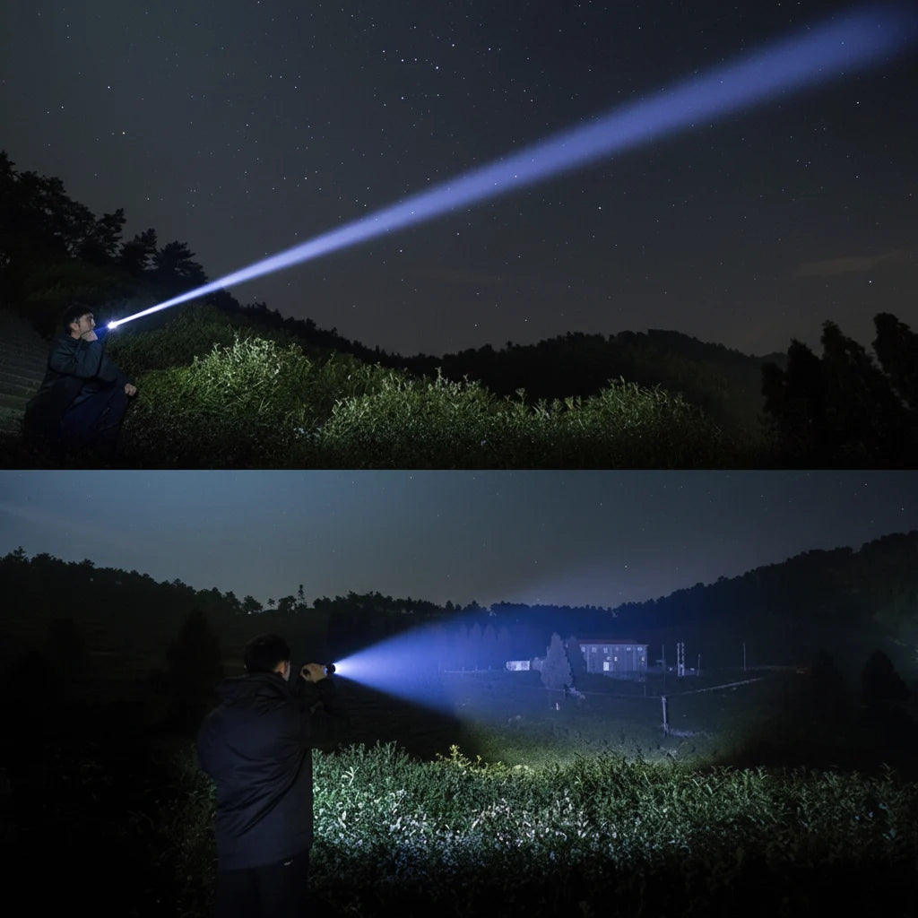 LED Flashlight High Lumens Rechargeable