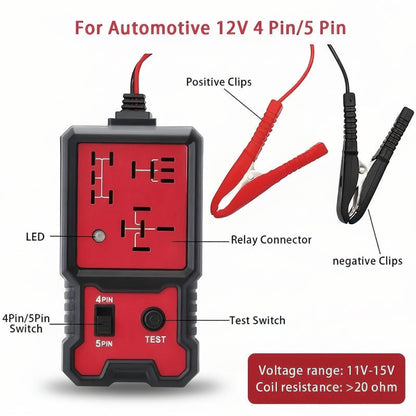Car Battery Tester 12V LED Relay Voltage