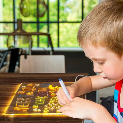 Drawing Writing Board LED Light Kids