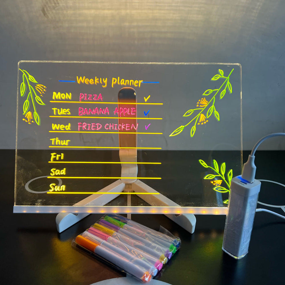Drawing Writing Board LED Light Kids