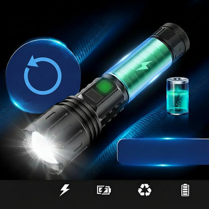 LED Flashlight High Lumens Rechargeable