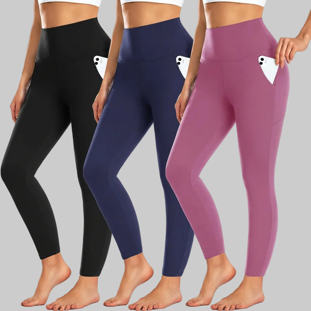 Leggings High Waist Pocket Winter Workout