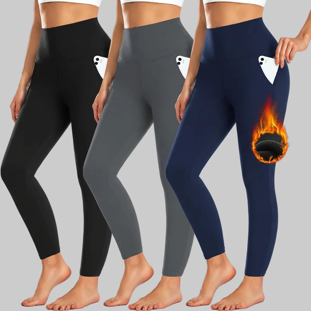 Leggings High Waist Pocket Winter Workout