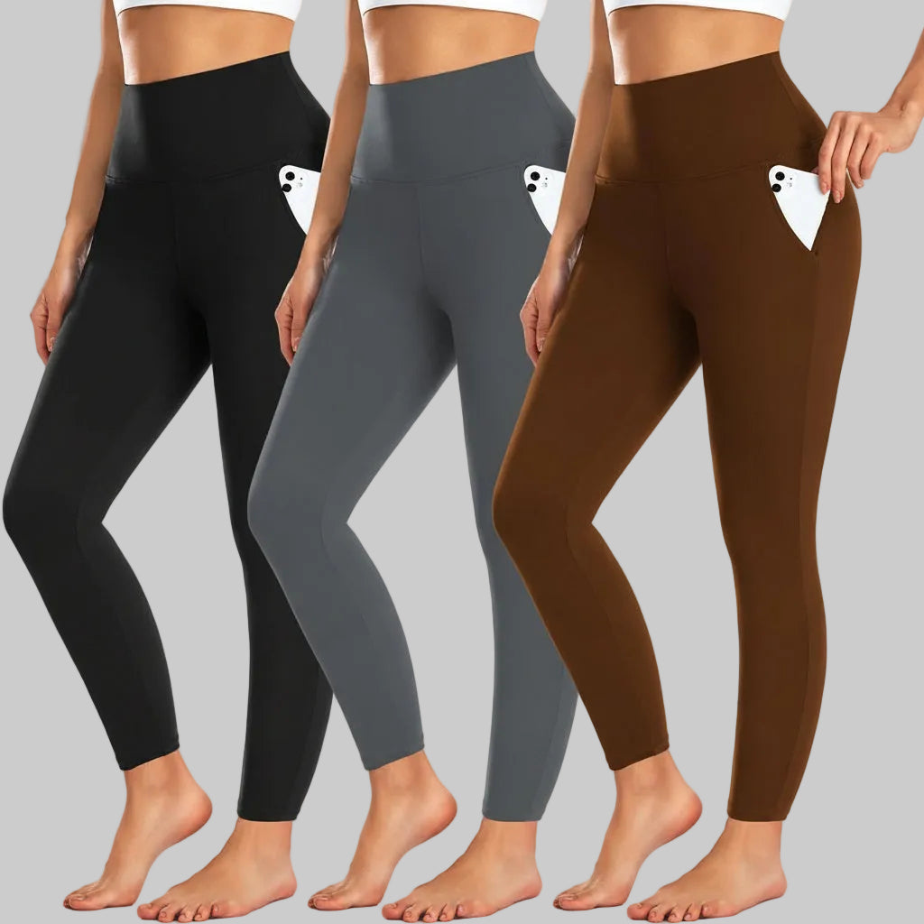 Leggings High Waist Pocket Winter Workout