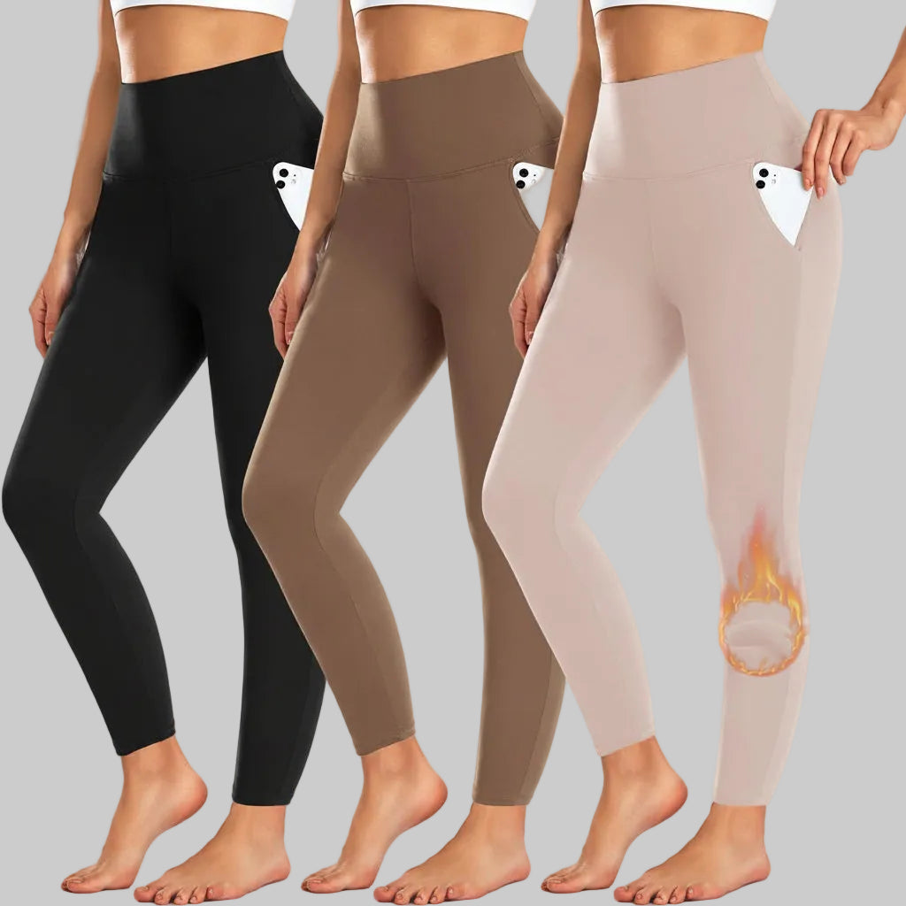 Leggings High Waist Pocket Winter Workout