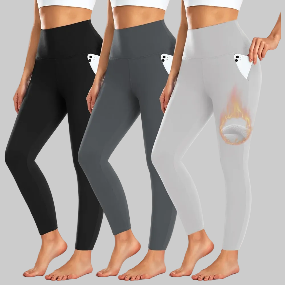 Leggings High Waist Pocket Winter Workout