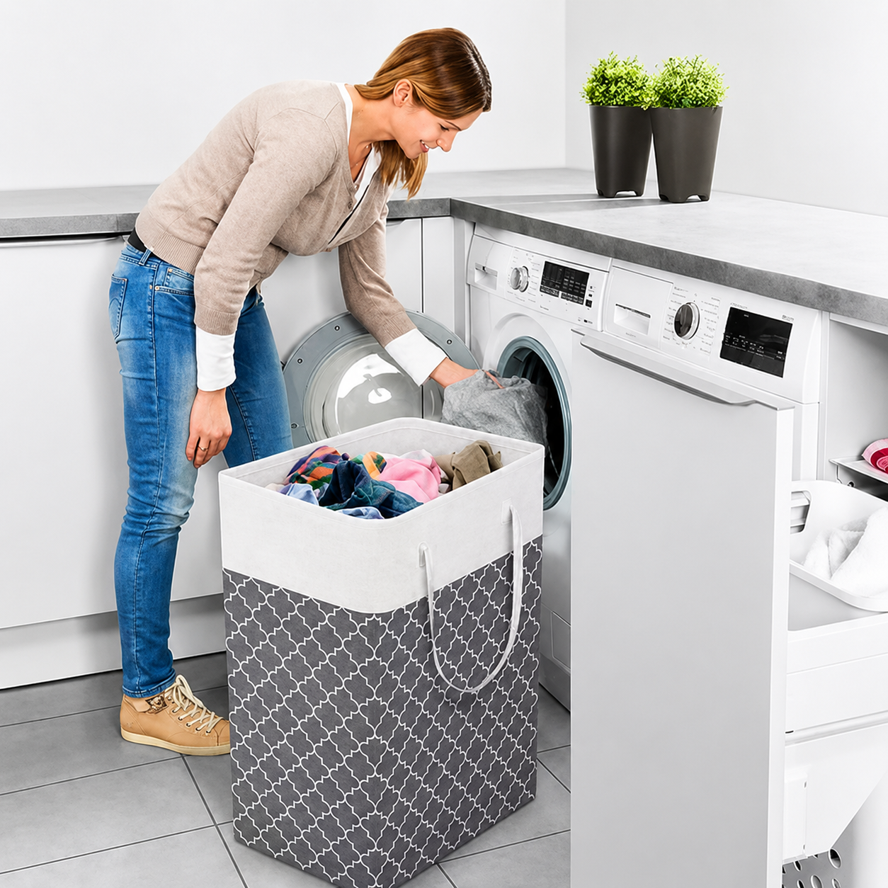 Lauva 75L Waterproof Laundry Basket Foldable
