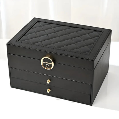Jewelry Box Multilayer Textured Storage