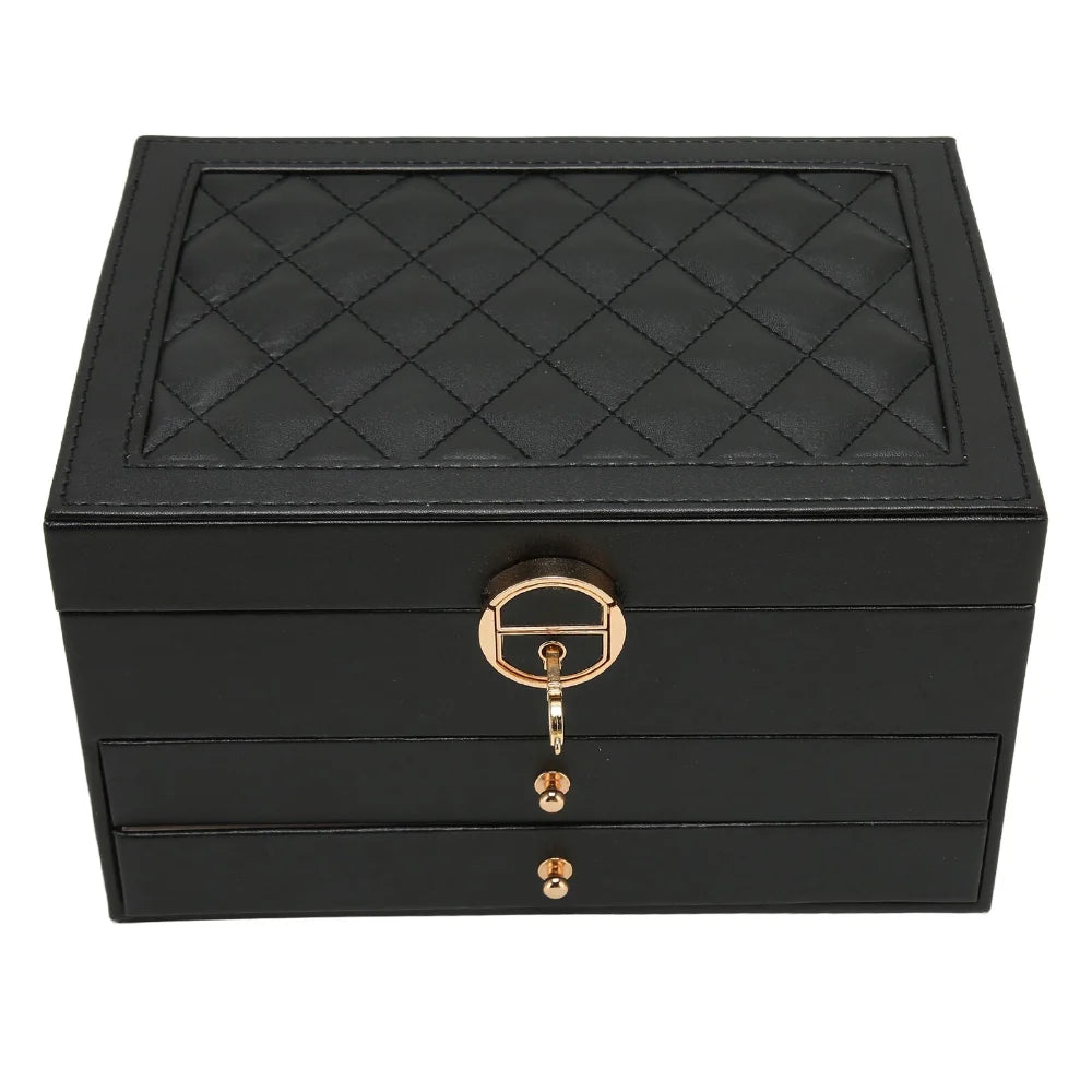Jewelry Box Multilayer Textured Storage