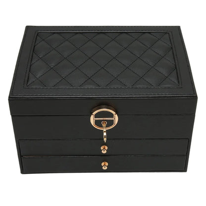 Jewelry Box Multilayer Textured Storage