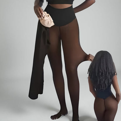 Leggings Thermal Tights Sheer Look Winter