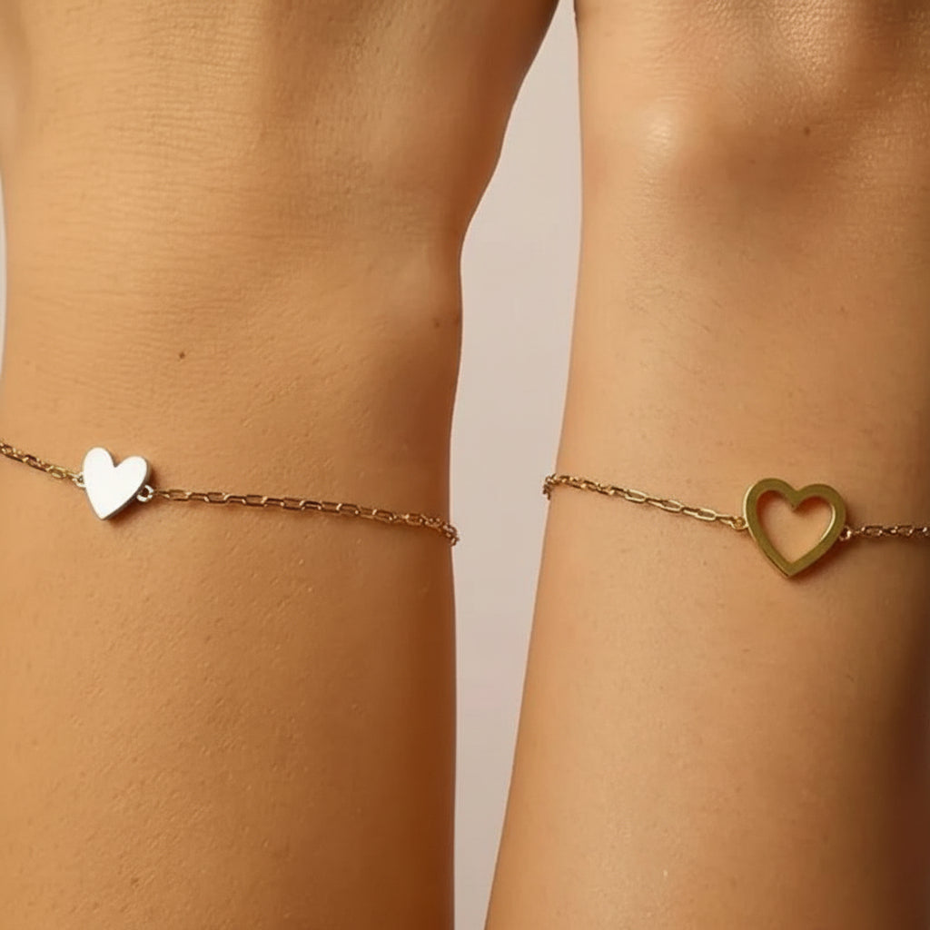 Bracelet Adjustable Heart Chain Matching