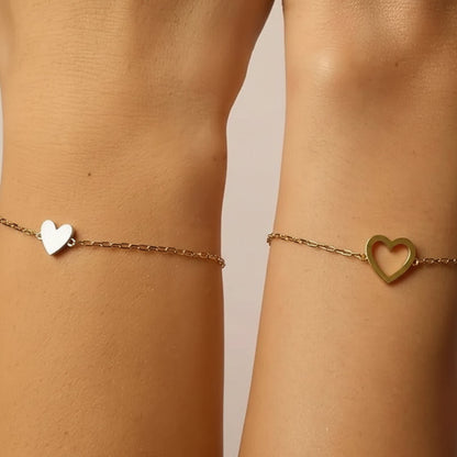 Bracelet Adjustable Heart Chain Matching