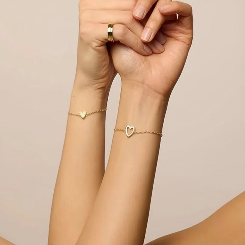 Bracelet Adjustable Heart Chain Matching