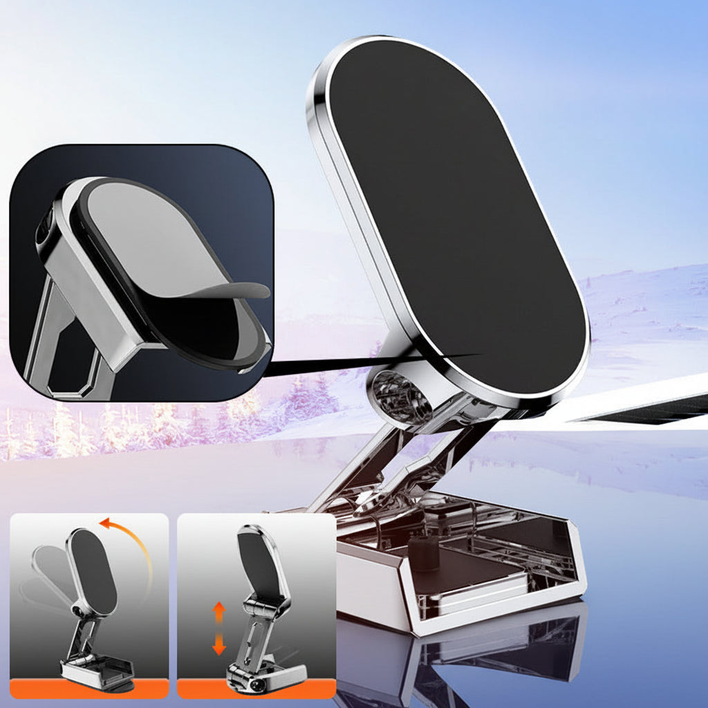 Car Phone Mount Magnetic Dashboard Foldable