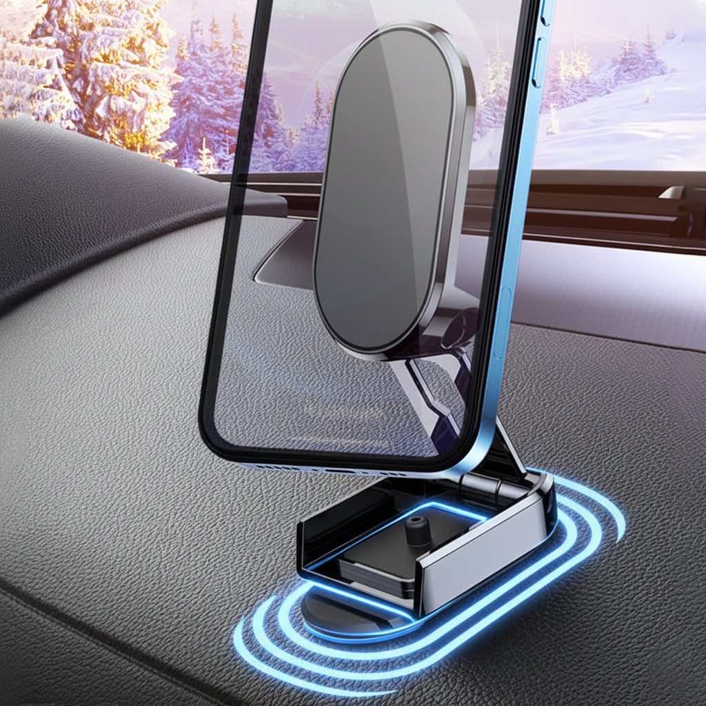 Car Phone Mount Magnetic Dashboard Foldable