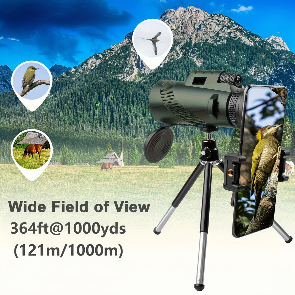 Monocular Telescope Phone Adapter HD Outdoor