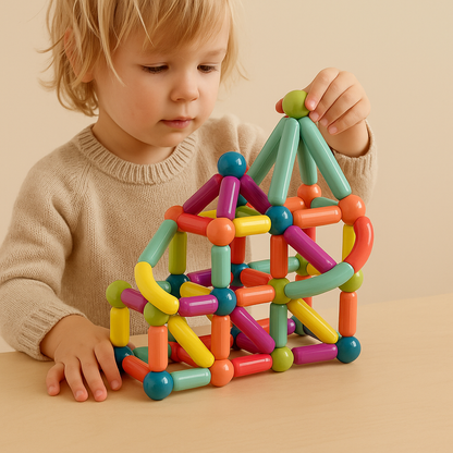 Magnetic Building Blocks Set Educational