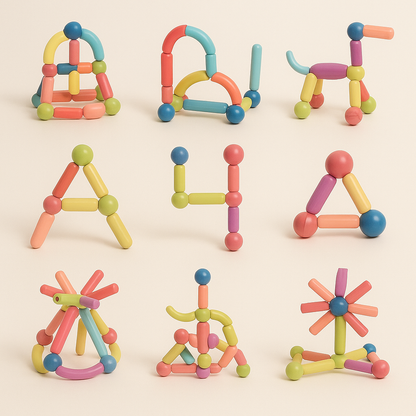 Magnetic Building Blocks Set Educational