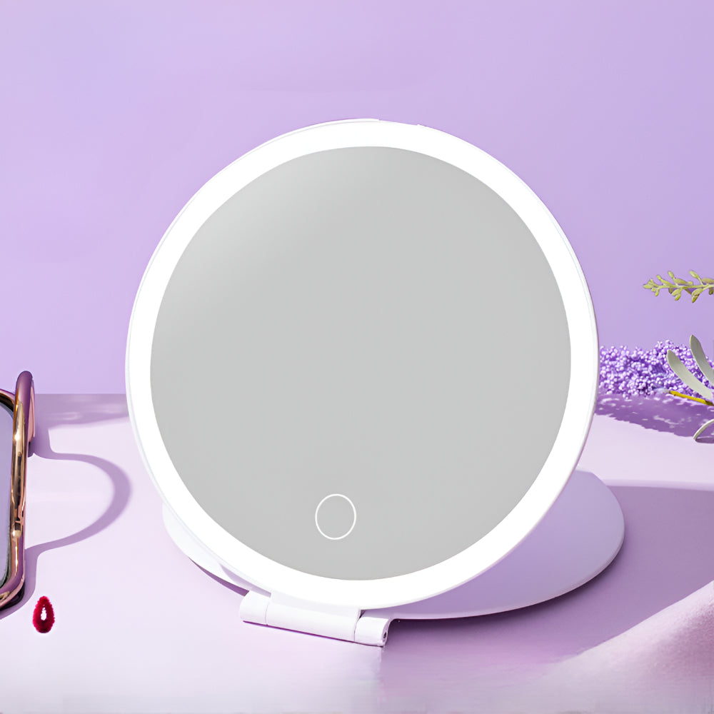 Makeup Mirror Lighted Travel Folding Vanity