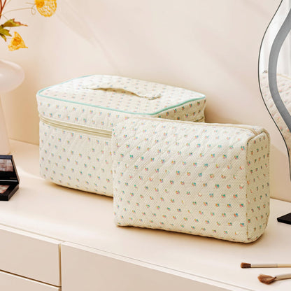 Makeup Bag Travel Cosmetic Bag Floral Cotton