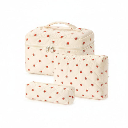 Makeup Bag Travel Cosmetic Bag Floral Cotton