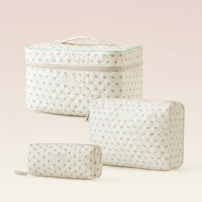 Makeup Bag Travel Cosmetic Bag Floral Cotton