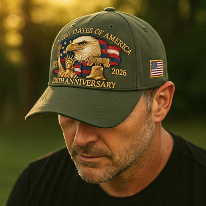 Men’s Baseball Cap Patriotic Eagle 250TH