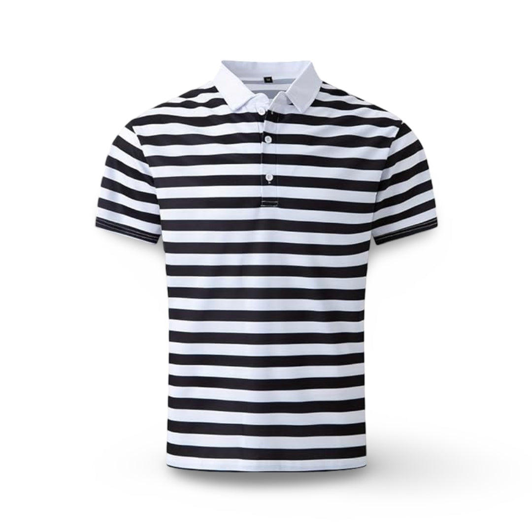 Men's Polo Shirt Striped Short Sleeve Summer