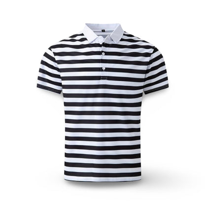Men's Polo Shirt Striped Short Sleeve Summer