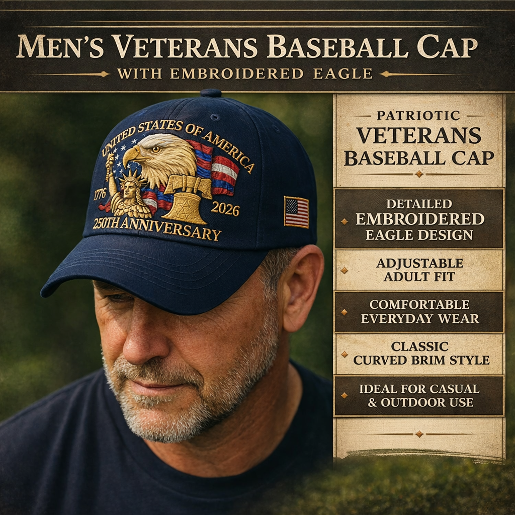 Men’s Veterans Baseball Cap Embroidered