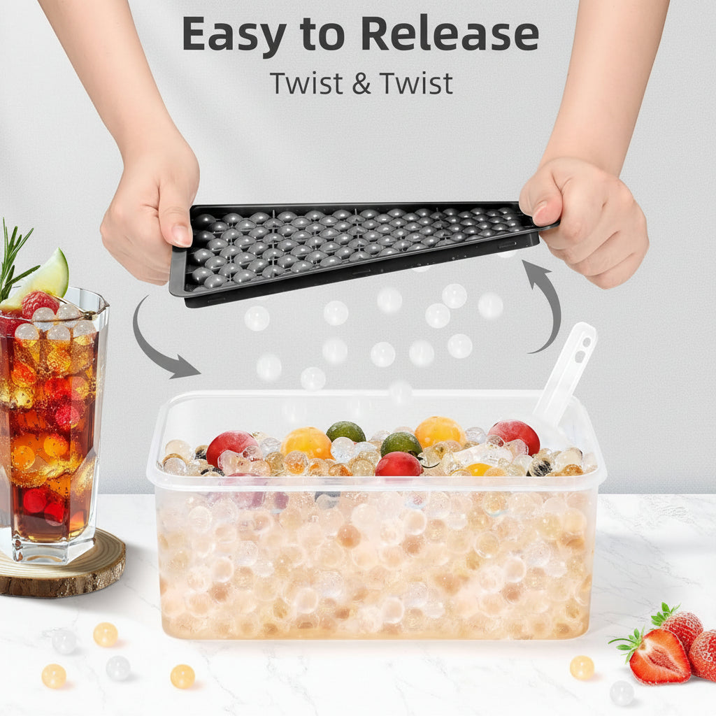 Ice Cube Tray Mini Silicone Round Ice