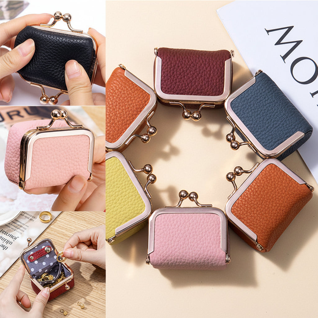 Mini Jewelry Box Genuine Leather Organizer