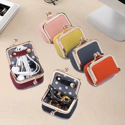 Mini Jewelry Box Genuine Leather Organizer