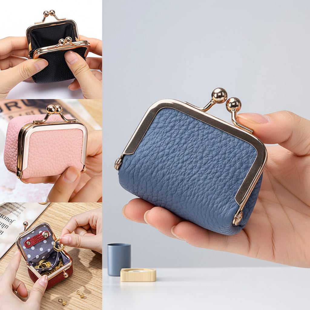Mini Jewelry Box Genuine Leather Organizer