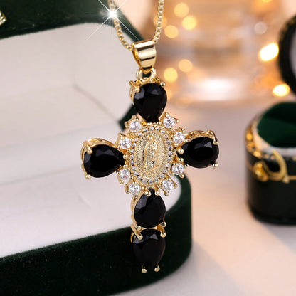 Necklace Cross Pendant Mothers Day Gold