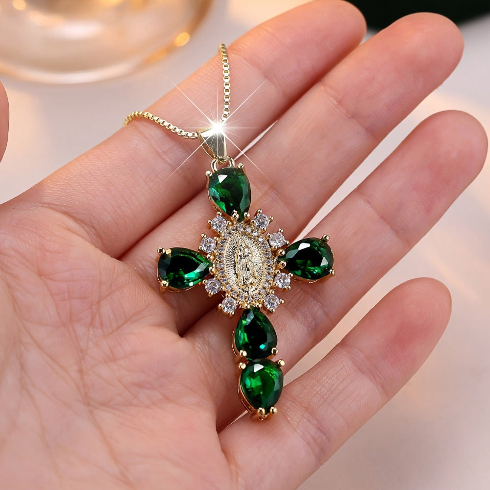 Necklace Cross Pendant Mothers Day Gold