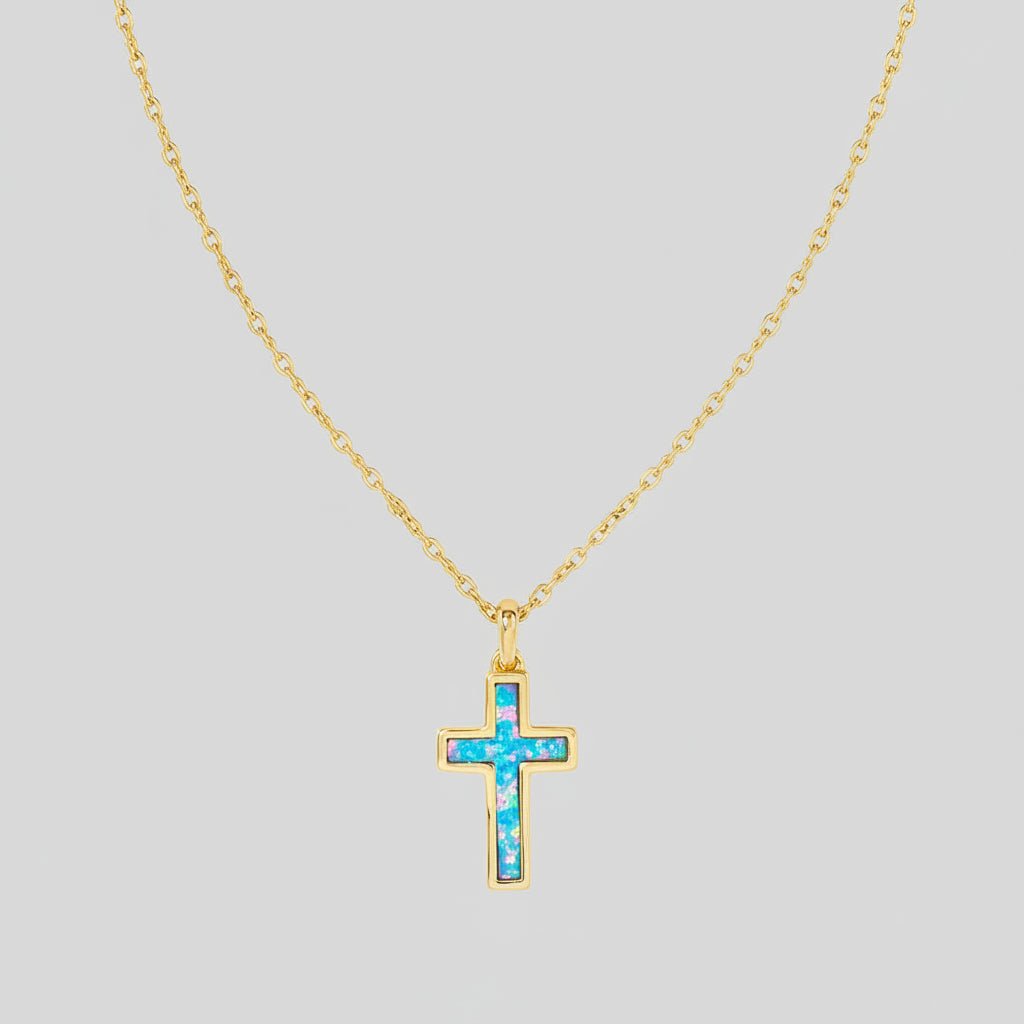 Necklace Cross Pendant Mothers Day Gift Gold