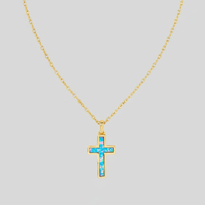 Necklace Cross Pendant Mothers Day Gift Gold