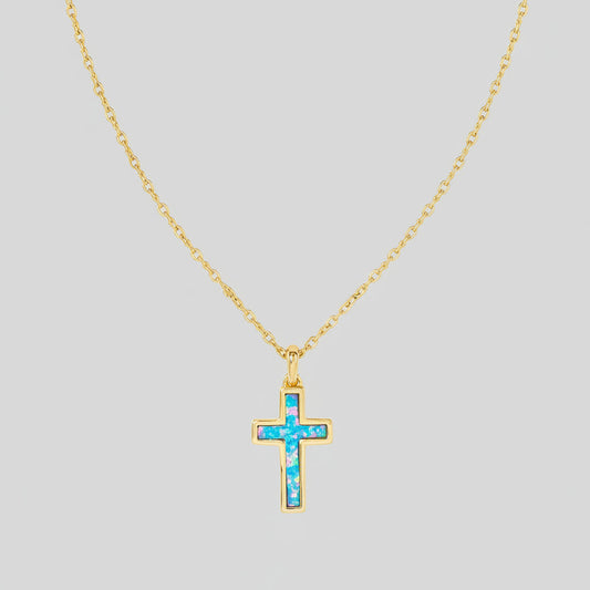 Necklace Cross Pendant Mothers Day Gift Gold