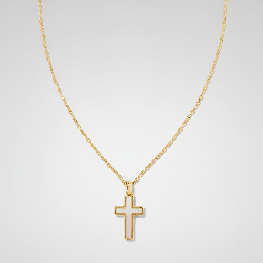Necklace Cross Pendant Mothers Day Gift Gold