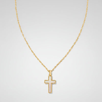 Necklace Cross Pendant Mothers Day Gift Gold